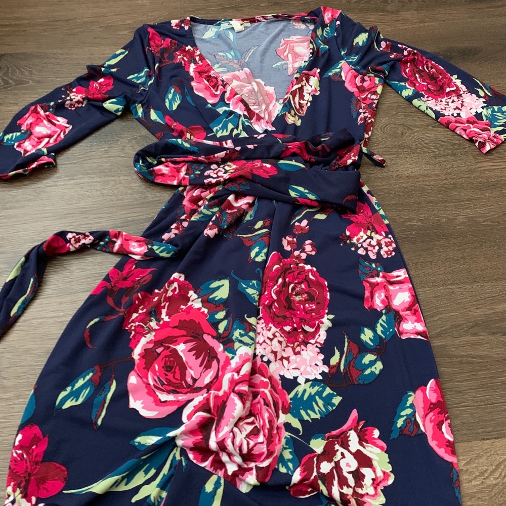 Maxi floral long sleeve dress